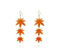 ANGLEQUEEN Thanksgiving Earrings for Women Fall Maple Leaf Earrings Lightweight Acrylic Dangle Earrings Autumn Earrings, L, arcylic, no