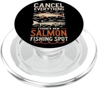 Angler Cancel Everything I Found A New Salmon Fishing Spot PopSockets PopGrip for MagSafe