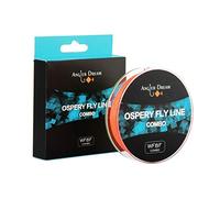 ANGLER DREAM 100FT WF3F WF5F WF8 Fly Fishing Line Combo Weight Forward Fly Line with Braided Backing Tapered Leader Preload Line with Welded Loop (FLUO YELLOW, WF3F)
