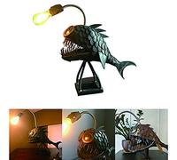 Angler Fish Lamp Art Lamp, Creative Flexible Lamp Head for Adjustments Art Light Table Lamp for Home, Bar, Restaurant, Cafe Art in The Luminaire (M)