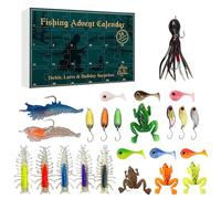 Angler for Men, 2025 Christmas Fishing Equipment - Countdown Calendar with Fish Bait Set for the Holidays | for Men, Husband, Father, Angler, Friend, Travel and