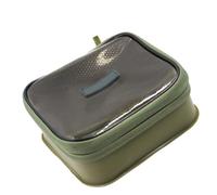 Angler Gear Organizer Bucket EVA Storage with Zippered Clear Cover, Carry Handle for Small Tackle Pieces Fishing Tackle Organizer Small Storage Portable Fishing Accessory Case EVA Zip Lid Top