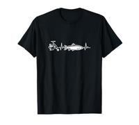 Angler Heartbeat Fishing Rod Fishing Line Fish Fisher T-Shirt