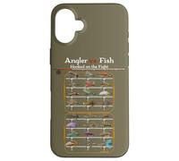 Angler vs. Fish Hooked on the Fight - Fly Fishing Wear Case for iPhone 16 Plus