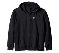 Anglerfish Skeleton Silhouette Modern Art Zip Hoodie