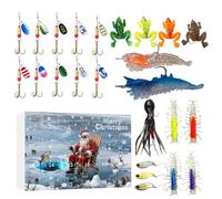 Anglers Countdown Box - Exclusive Christmas Set with Various Accessories, Premium Baits and Tools | Gift for Teen Dad Collectors, A Complete Adventure Winter Experience
