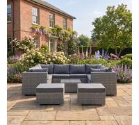 Anglesey - 10 Seat Small U-Shape Modular Set In Grey On Grey