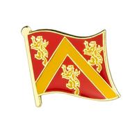 Anglesey Flag Enamel Pin Badge Welsh County Red Gold Chevron Lions Metal Lapel Pin Collectible Souvenir 1.9 x 1.5cm