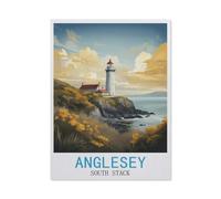 Anglesey South Stack,Jigsaw Puzzles for Adults 1000 Piece, Classic Puzzle Teens Boys Girls Puzzles Sturdy Tight Fitting Pieces,Letters On Back for Ideal Challenging And Gift（75x50cm）-AX90