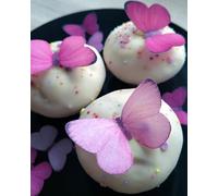 Anglesit Pre-Cut Beautiful Gradient Pink Mixed Size Butterflies A Edible Wafer Paper Cupcake Toppers Cake Decorations Birthday Party (20)