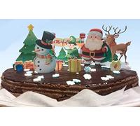 Anglesit Pre-Cut Edible Stand up Magical Christmas Cake Set Wafer/Rice Paper Cupcake Dessert Toppers Winter Holiday Season Decorations