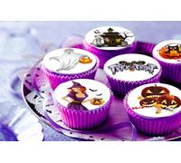 Anglesit Pre-Cut Halloween Mix 19 Edible Stand up Wafer/Rice Paper Cupcake Toppers Birthday Trick or Treat Party Cake Decorations