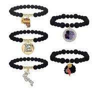 ANGLESJELL African Bracelets Beaded Stretch Bracelet for Women Sparkling Queen Black Women Magic Charm Bracelet Juneteenth Outfits Accessories Jewelry, L, Rubber Plastic Metal Acrylic Rhinestone