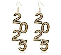 ANGLESJELL Christmas Earrings for Women Xmas JOY Earrings Happy New Year Earrings Sparkly Holiday Drop Dangle Earrings Holiday Festive Party Jewelry Gifts, L, Zinc, No Gemstone