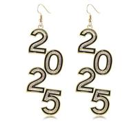 ANGLESJELL Christmas Earrings for Women Xmas JOY Earrings Happy New Year Earrings Sparkly Holiday Drop Dangle Earrings Holiday Festive Party Jewelry Gifts, L, Zinc, No Gemstone