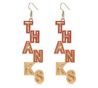 ANGLESJELL Thanksgiving Fall Earrings for Women Harvest Pumpkin Earrings Enamel Beaded Tassel Dangle Earrings Autumn Party Holiday Jewelry Gifts, Zinc