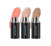 Anglicolor 3PC Cream Bronzer, Blusher Stick, Highlighter Stick Set, Matte, Long Lasting, Smooth, Blendable, Floral Fragrance, Hydrating, Sensitive Skin Friendly, Better for Fair Skin (B)