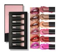 Anglicolor 6PC Mini Metallic Glitter Lipstick Set,High Impact Lip color,Lightweight Texture,Non-Sticky,Smooth Moisturizing Formula,Valentine Birthday Gifts Set for Wife Mom Teens