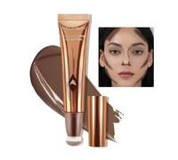 Anglicolor Contour Stick With Cushion Applicator,Cream Bronzer Contour Wand Long Lasting,Liquid Bronzer Contour Smooth Lightweight (03#LIGHT MEDIUM, 12ml)