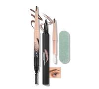 Anglicolor Eyebrow Pencil Set Pen Fast Eyebrows In 3 Minutes,Microblading Eyebrow Pen Replacement Core For,Eyebrow Brush Quick Fill,Combined For Better Results,Great Value (02 brown)