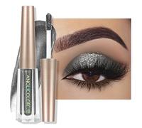 Anglicolor Liquid Glitter Eyeshadow - Highly Pigmented Diamond Sparkle Gel, 12HR Crease-Proof Wear, Blendable as Topper or Eyeliner, Vegan & Cruelty-Free (#05 Black)