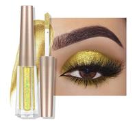 Anglicolor Liquid Glitter Eyeshadow - Highly Pigmented Diamond Sparkle Gel, 12HR Crease-Proof Wear, Blendable as Topper or Eyeliner, Vegan & Cruelty-Free (#2 gold color)