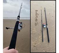 Angling Pursuits 1 x 12FT BeachCaster MAX Sea Fishing Rod + 1 x Silk 70 SEA Reel COMBO
