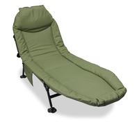 Angling Pursuits Compact Bed Chair, Foldable Fishing Bedchair with Adjustable Backrest, Green