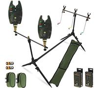 Angling Pursuits NEW NGT CARP FISHING MULTI ROD POD WITH SWINGERS + 2 VC1 Bite Alarms + Batteries