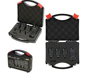 angling pursuits NGT Carp Coarse Mini Compact Bite Alarm Set 3 VTS Bite Indicator With Receiver