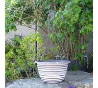 Anglo Eastern Trading Co 30Cm Olympia Basket Chocolate With White Planter Pot