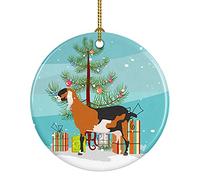 Anglo-Nubian Nubian Goat Remembrance Ornament Ceramic Christmas Pendant With Ribbon Xmas Ornaments