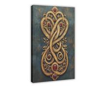 Anglo-Saxon Brooch Canvas Poster Bedroom Decor Landscape Office Room Decor Gift 12" L X 18" W