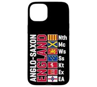 Anglo-Saxon Kingdoms of England Abbreviated White Lettering Case for iPhone 15 Plus