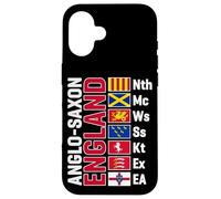 Anglo-Saxon Kingdoms of England Abbreviated White Lettering Case for iPhone 16