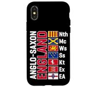 Anglo-Saxon Kingdoms of England Abbreviated White Lettering Case for iPhone X/XS