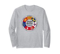 Anglo-Saxon Kingdoms of England Circle Black Lettering Long Sleeve T-Shirt