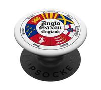 Anglo-Saxon Kingdoms of England Circle Black Lettering PopSockets Adhesive PopGrip