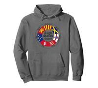 Anglo-Saxon Kingdoms of England Circle Black Lettering Pullover Hoodie