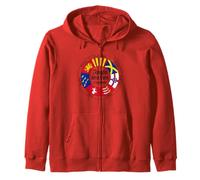 Anglo-Saxon Kingdoms of England Circle Black Lettering Zip Hoodie