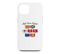Anglo-Saxon Kingdoms of England Flag Black Lettering Case for iPhone 13