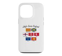 Anglo-Saxon Kingdoms of England Flag Black Lettering Case for iPhone 13 Pro