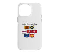 Anglo-Saxon Kingdoms of England Flag Black Lettering Case for iPhone 14 Pro Max