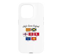 Anglo-Saxon Kingdoms of England Flag Black Lettering Case for iPhone 15 Pro