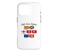 Anglo-Saxon Kingdoms of England Flag Black Lettering Case for iPhone 16 Pro
