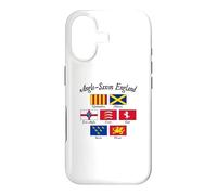 Anglo-Saxon Kingdoms of England Flag Black Lettering Case for iPhone 17