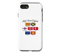 Anglo-Saxon Kingdoms of England Flag Black Lettering Case for iPhone SE (2020) / 7/8