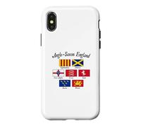 Anglo-Saxon Kingdoms of England Flag Black Lettering Case for iPhone X/XS
