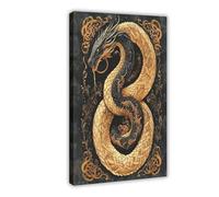 Anglo-Saxon Mythical Beast Canvas Poster Bedroom Decor Landscape Office Room Decor Gift 12" L X 18" W