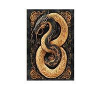 Anglo-Saxon Mythical Beast Canvas Poster Bedroom Decor Landscape Office Room Decor Gift 12" L X 18" W